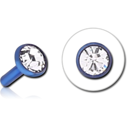 ANODISED SURGICAL STEEL GRADE 316L JEWELED DISC FOR POLYMER INTERNAL LABRET