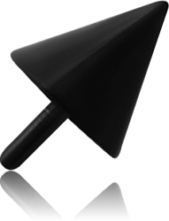 BLACK PVD COATED SURGICAL STEEL GRADE 316L CONE FOR POLYMER INTERNAL LABRET