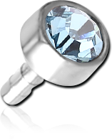 TITANIUM ALLOY PREMIUM CRYSTAL JEWELED DISC FOR POLYMER INTERNAL LABRET