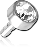 TITANIUM ALLOY VALUE CRYSTAL JEWELED PUSH FIT DISC FOR BIOFLEX INTERNAL LABRET
