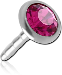 TITANIUM ALLOY PREMIUM CRYSTAL JEWELED DISC FOR POLYMER NOSE BONE AND NOSE STUD