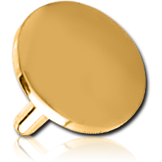 GOLD PVD COATED SURGICAL STEEL GRADE 316L PUSH FIT DISC FOR BIOFLEX INTERNAL LABRET