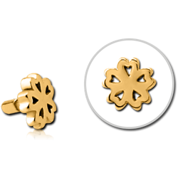 GOLD PVD COATED SURGICAL STEEL GRADE 316L PUSH FIT ATTACHMENT FOR BIOFLEX INTERNAL LABRET