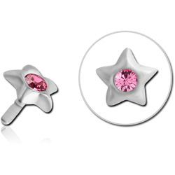 STERLING 925 SILVER JEWELED STAR FOR POLYMER INTERNAL LABRET