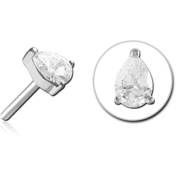 SURGICAL STEEL GRADE 316L JEWELED THREADLESS INTERNAL ATTACHMENT