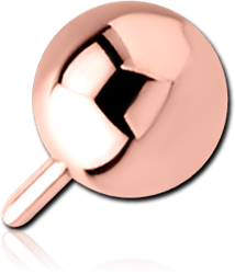 ROSE GOLD PVD COATED SURGICAL STEEL GRADE 316L PUSH FIT BALL FOR BIOFLEX INTERNAL LABRET