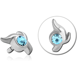 SURGICAL STEEL GRADE 316L JEWELED ATTACHMENT FOR POLYMER INTERNAL LABRET