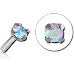 SURGICAL STEEL GRADE 316L JEWELED ATTACHMENT FOR POLYMER INTERNAL LABRET