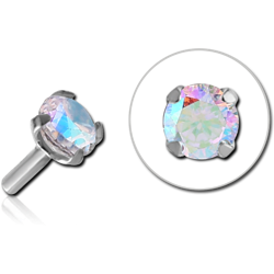 SURGICAL STEEL GRADE 316L JEWELED ATTACHMENT FOR POLYMER INTERNAL LABRET