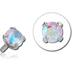 SURGICAL STEEL GRADE 316L JEWELED ATTACHMENT FOR POLYMER INTERNAL LABRET