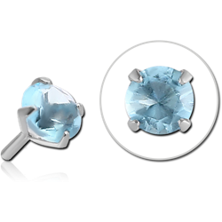 SURGICAL STEEL GRADE 316L JEWELED ATTACHMENT FOR POLYMER INTERNAL LABRET
