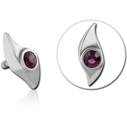 SURGICAL STEEL GRADE 316L JEWELED ATTACHMENT FOR POLYMER INTERNAL LABRET