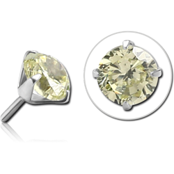 SURGICAL STEEL GRADE 316L JEWELED ATTACHMENT FOR POLYMER INTERNAL LABRET