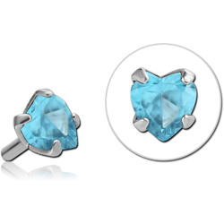 SURGICAL STEEL GRADE 316L JEWELED ATTACHMENT FOR POLYMER INTERNAL LABRET