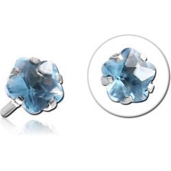 SURGICAL STEEL GRADE 316L JEWELED ATTACHMENT FOR POLYMER INTERNAL LABRET