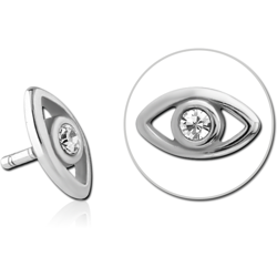 SURGICAL STEEL GRADE 316L JEWELED ATTACHMENT FOR POLYMER INTERNAL LABRET - EYE