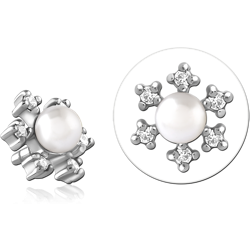 SURGICAL STEEL GRADE 316L JEWELED PUSH FIT ATTACHMENT FOR BIOFLEX INTERNAL LABRET