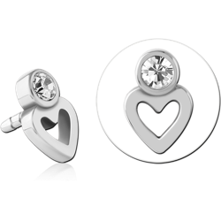 SURGICAL STEEL GRADE 316L JEWELED PUSH FIT ATTACHMENT FOR BIOFLEX INTERNAL LABRET