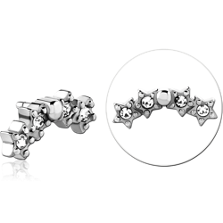 SURGICAL STEEL GRADE 316L JEWELED PUSH FIT ATTACHMENT FOR BIOFLEX INTERNAL LABRET