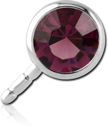 SURGICAL STEEL GRADE 316L JEWELED ATTACHMENT FOR POLYMER INTERNAL NIPPLE SHIELD