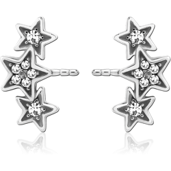 SURGICAL STEEL GRADE 316L PUSH FIT JEWELED ATTACHMENT FOR BIOFLEX INTERNAL NIPPLE SHIELD