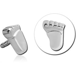 SURGICAL STEEL GRADE 316L FOOT ATTACHMENT FOR POLYMER INTERNAL LABRET