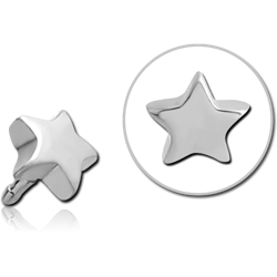SURGICAL STEEL GRADE 316L STAR ATTACHMENT FOR POLYMER INTERNAL LABRET
