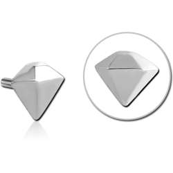 SURGICAL STEEL GRADE 316L DIAMOND SHAPE ATTACHMENT FOR POLYMER INTERNAL LABRET