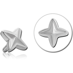 SURGICAL STEEL GRADE 316L STAR ATTACHMENT FOR POLYMER INTERNAL LABRET