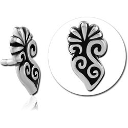 SURGICAL STEEL GRADE 316L ATTACHMENT FOR POLYMER INTERNAL LABRET