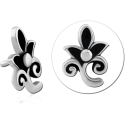 SURGICAL STEEL GRADE 316L ATTACHMENT FOR POLYMER INTERNAL LABRET-FLOWER