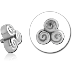 SURGICAL STEEL GRADE 316L TRISQUEL ATTACHMENT FOR POLYMER INTERNAL LABRET