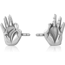 SURGICAL STEEL GRADE 316L PAIR OF SIDE PUSH FIT ATTACHMENTS FOR BIOFLEX INTERNAL NIPPLE SHIELD