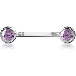 BIOFLEX® PUSH FIT JEWELED NIPPLE BARBELL