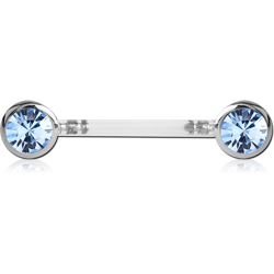 STERILE BIOFLEX® PUSH FIT JEWELED NIPPLE BARBELL - ROUNDS