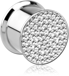 SURGICAL STEEL GRADE 316L VALUE CRYSTALINE JEWELED BOX PLUG