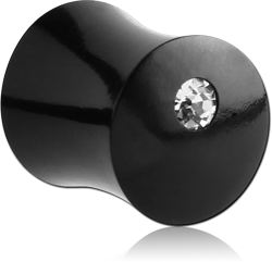 ORGANIC HORN DOUBLE FLARED PLUG WITH OFFSET JEWEL