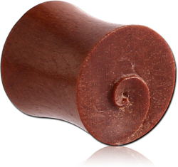 ROSEWOOD-SAWO ORGANIC CARVED SPIRAL DOUBLE FLARED PLUG