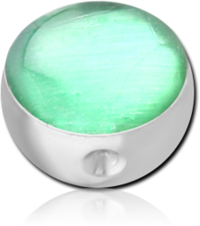 SURGICAL STEEL GRADE 316L ORGANIC SYNTHETIC MOTHER OF PEARL BALL FOR BALL CLOSURE RING