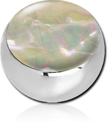 SURGICAL STEEL GRADE 316L ORGANIC SYNTHETIC MOTHER OF PEARL BALL