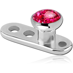 TITANIUM ALLOY INTERNALLY THREADED DERMAL ANCHOR WITH FLAT GLITTERLINE DISC