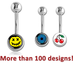 SURGICAL STEEL GRADE 316L PICTURE NAVEL BANANA