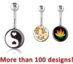 SURGICAL STEEL GRADE 316L CUP PICTURE NAVEL BANANA