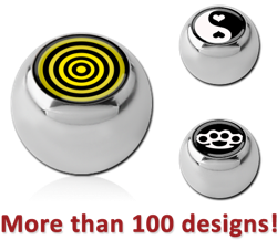 SURGICAL STEEL GRADE 316L EYE PICTURE BALL