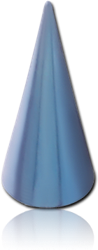 ANODISED TITANIUM ALLOY GRADE TI 6Al-4V ELI F136 LONG CONE