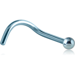 ANODISED TITANIUM ALLOY GRADE TI 6Al-4V ELI F136 CURVED BALL NOSE STUD