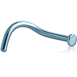 ANODISED TITANIUM ALLOY GRADE TI 6Al-4V ELI F136 CURVED DISC NOSE STUD