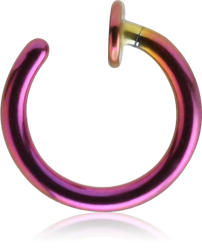 ANODISED TITANIUM ALLOY GRADE TI 6Al-4V ELI F136 OPEN NOSE RING