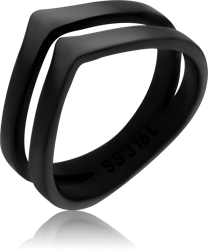 BLACK PVD COATED SURGICAL STEEL GRADE 316L RING