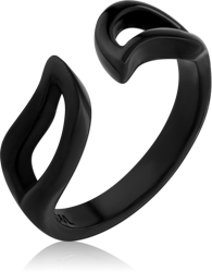 BLACK PVD COATED SURGICAL STEEL GRADE 316L RING